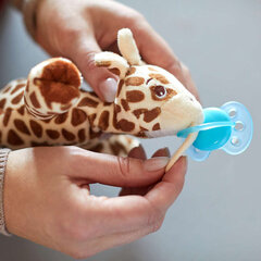 Соска с плюшевой игрушкой Philips Avent Ultra soft, 0-6 месяцев, SCF348 / 11 цена и информация | Пустышки | hansapost.ee
