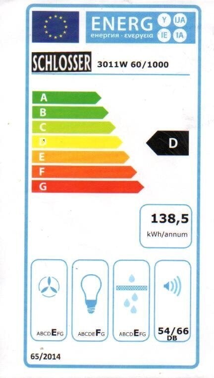 Schlosser 3011 W 60/1000 цена и информация | Õhupuhastid | hansapost.ee