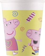 Одноразовые бумажные стаканчики Peppa Pig, 200 мл цена и информация | Праздничная одноразовая посуда | hansapost.ee