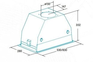 Edesa ECG-5831 GWH цена и информация | Вытяжки на кухню | hansapost.ee