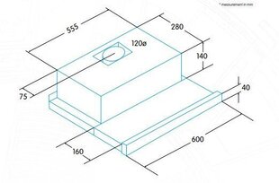 Edesa ECT-6411 WH цена и информация | Вытяжки на кухню | hansapost.ee