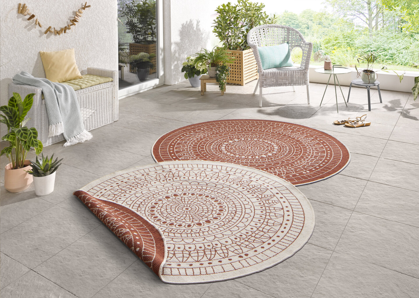 Vaip Northrugs Twin Porto Terra Cream, 200x200 cm цена и информация | Vaibad | hansapost.ee