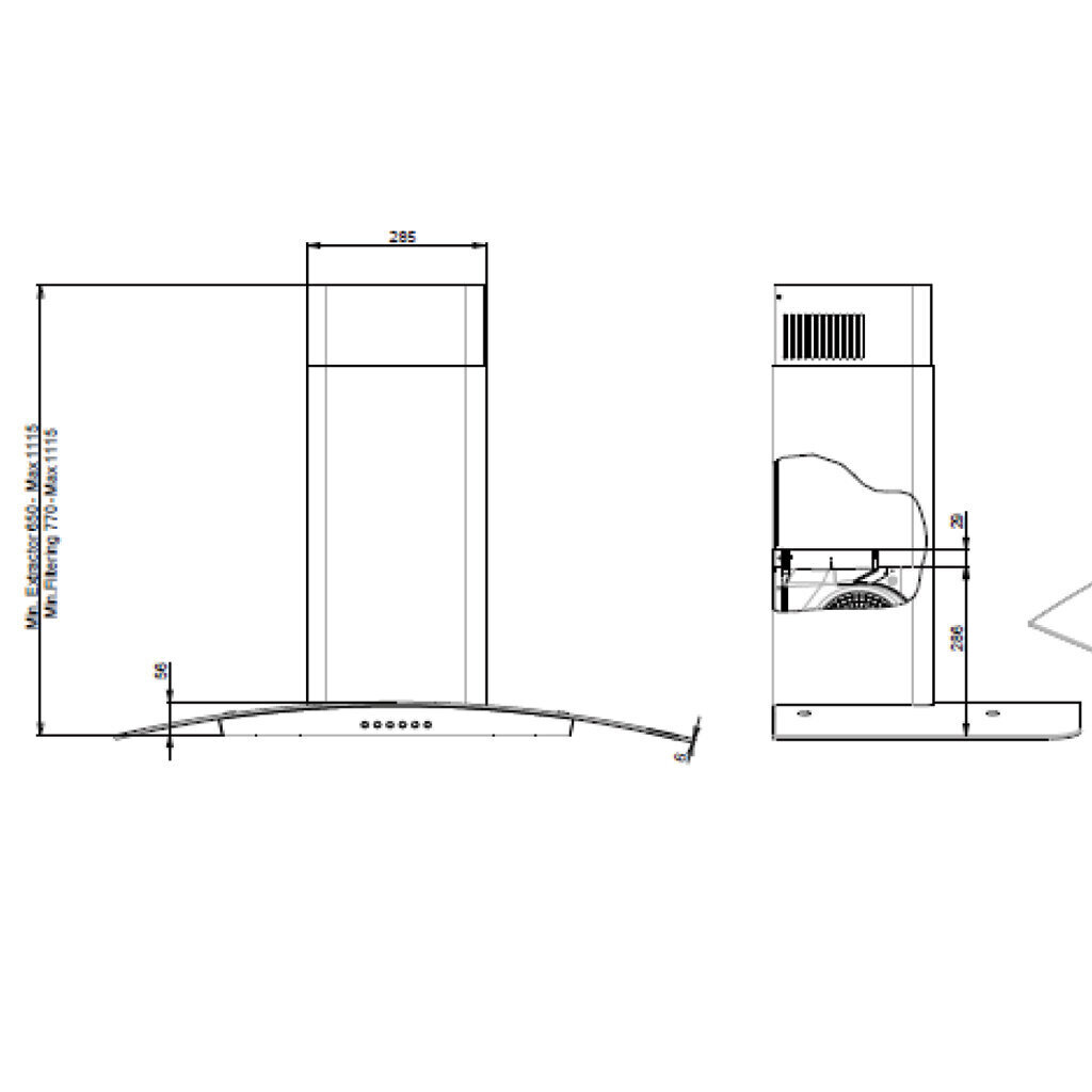 Tecnowind FLEX 90 BL hind ja info | Õhupuhastid | hansapost.ee