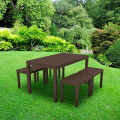 Комплект садовой мебели Ipae-Progarden Samona, коричневый цвет цена и информация | Комплекты уличной мебели | hansapost.ee