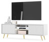 TV-laud Selsey Bello 135 cm, valge/kuldne värv hind ja info | Televiisori alused | hansapost.ee