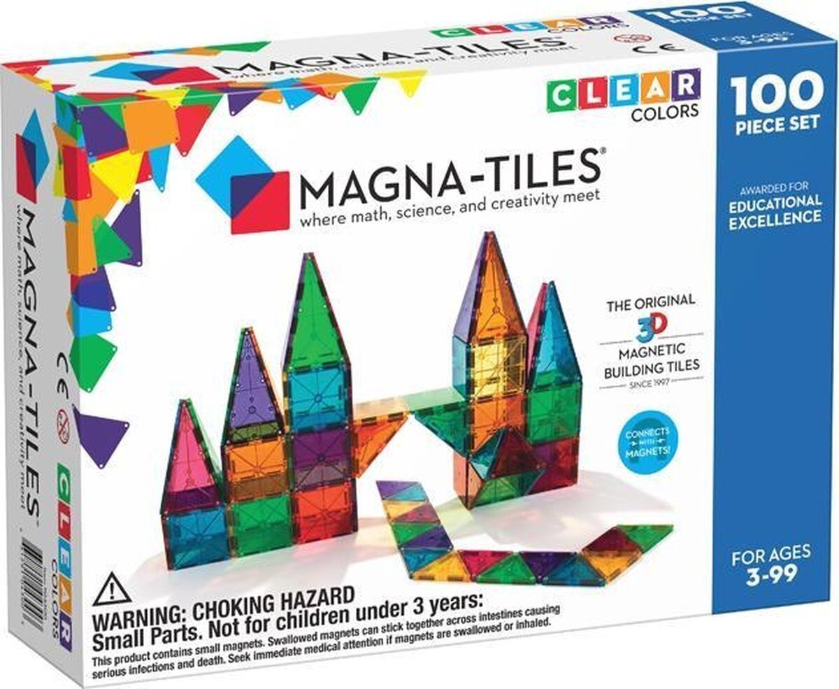 Konstruktor Magna Tiles Värviline, 100 o. цена и информация | Klotsid ja konstruktorid | hansapost.ee