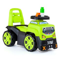 Pealeistutav auto koos 10 klotsiga Molto, roheline hind ja info | Beebide mänguasjad | hansapost.ee