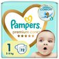 Mähkmed Pampers Premium Care, Suurus 1 (Mini), 2–5 Kg, 72 tk цена и информация | Mähkmed, riidest mähkmed | hansapost.ee