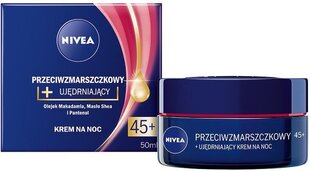 Pinguldav öökreem Nivea 45+, 50ml hind ja info | Näokreemid | hansapost.ee