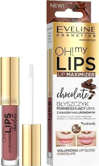 Huuleläige Eveline Oh! My Lips Lip Maximizer Chocolate, 4.5ml цена и информация | Huulekosmeetika | hansapost.ee