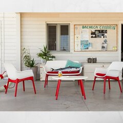 Aiamööbli komplekt Bica Luxor Lounge Set valge/punane hind ja info | BICA Mööbel ja sisustuskaubad | hansapost.ee
