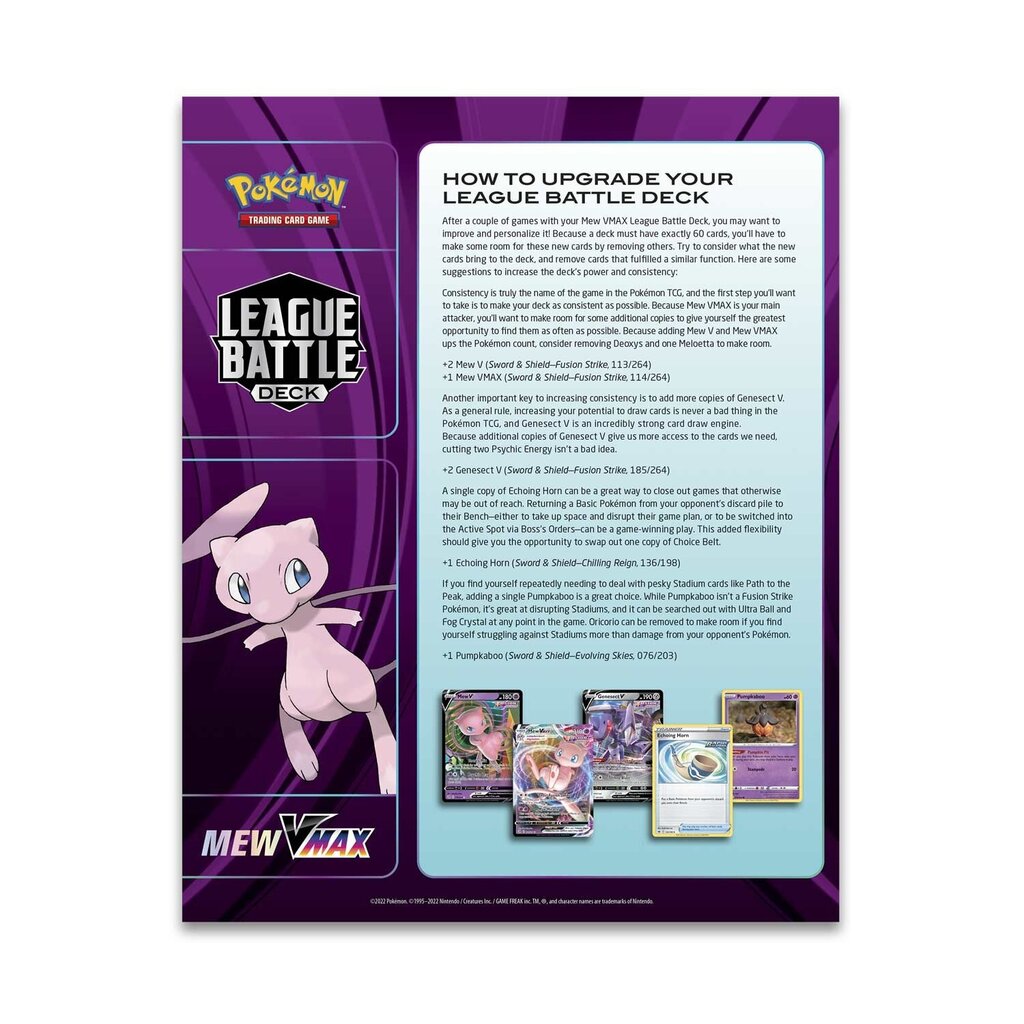 Pokemon TCG — League Battle Deck — Mew VMAX hind ja info | Lauamängud ja mõistatused perele | hansapost.ee