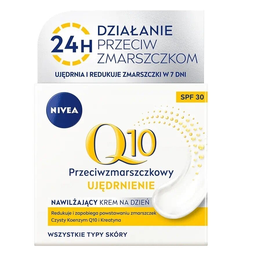 Niisutav kortsudevastane päevakreem SPF30 Nivea Q10, 50 ml цена и информация | Näokreemid | hansapost.ee