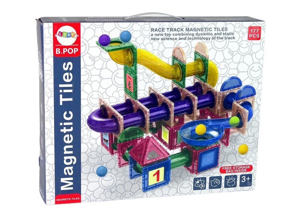 Pallirada Lean Toys Magnetic Blocks цена и информация | Mänguasjad poistele | hansapost.ee