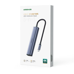 Адаптер Ugreen HUB 5in1 CM475 USB C - 3x USB 3.0 / HDMI / RJ45 цена и информация | Адаптеры и USB-hub | hansapost.ee