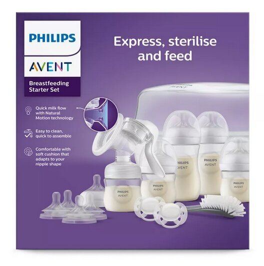 Manuaalne rinnapumba komplekt Philips Avent Breastfeeding Starter Set цена и информация | Rinnapumbad | hansapost.ee