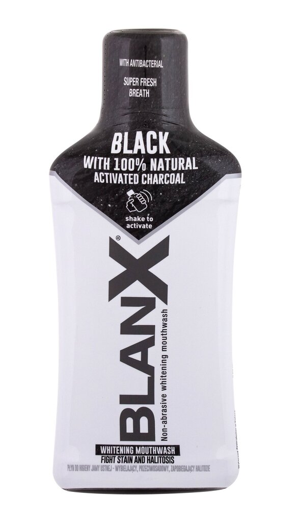 Suuvesi Blanx Black, 500 ml цена и информация | Hambaharjad, hampapastad ja suuloputusvedelikud | hansapost.ee