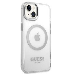 Guess GUHMP14MHTRMS iPhone 14 Plus 6,7" srebrny|silver hard case Metal Outline Magsafe цена и информация | Чехлы для телефонов | hansapost.ee