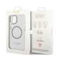 Guess GUHMP14SHTRMS iPhone 14 6,1" srebrny|silver hard case Metal Outline Magsafe hind ja info | Telefonide kaitsekaaned ja -ümbrised | hansapost.ee