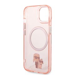 Karl Lagerfeld MagSafe Compatible Case IML Karl and Choupette NFT for iPhone 14 Plus Pink hind ja info | Telefonide kaitsekaaned ja -ümbrised | hansapost.ee