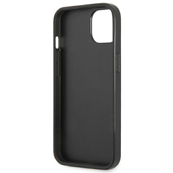 Guess GUHCP13SP4TPK iPhone 13 mini 5,4" czarny|black hardcase 4G Triangle Logo Cardslot цена и информация | Telefonide kaitsekaaned ja -ümbrised | hansapost.ee