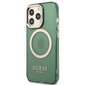 Guess GUHMP13LHTCMA iPhone 13 Pro | 13 6,1" zielony|khaki hard case Gold Outline Translucent MagSafe цена и информация | Telefonide kaitsekaaned ja -ümbrised | hansapost.ee