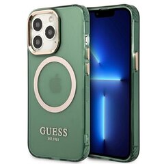 Guess GUHMP13LHTCMA iPhone 13 Pro | 13 6,1" zielony|khaki hard case Gold Outline Translucent MagSafe цена и информация | Чехлы для телефонов | hansapost.ee