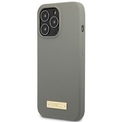 Guess GUHMP13XSPLG iPhone 13 Pro Max 6,7" szary|grey hard case Silicone Logo Plate MagSafe цена и информация | Чехлы для телефонов | hansapost.ee