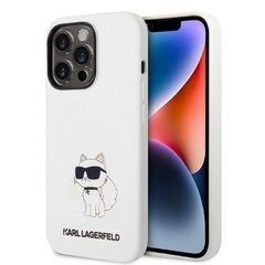 Karl Lagerfeld KLHMP14LSNCHBCH iPhone 14 Pro 6,1" hardcase biały|white Silicone Choupette MagSafe цена и информация | Чехлы для телефонов | hansapost.ee