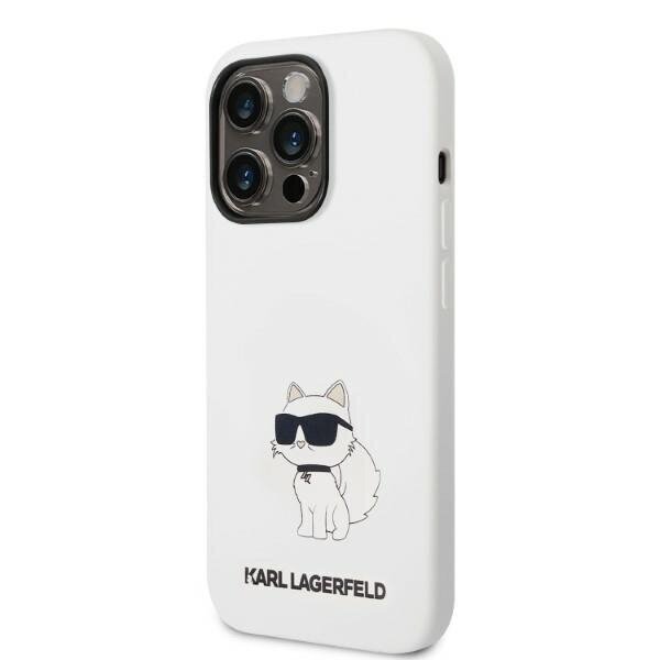 Karl Lagerfeld KLHMP14LSNCHBCH iPhone 14 Pro 6,1" hardcase biały|white Silicone Choupette MagSafe цена и информация | Telefonide kaitsekaaned ja -ümbrised | hansapost.ee