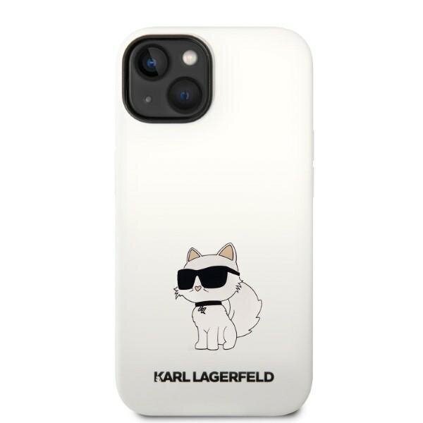 Karl Lagerfeld KLHMP14MSNCHBCH iPhone 14 Plus 6,7" hardcase biały|white Silicone Choupette MagSafe hind ja info | Telefonide kaitsekaaned ja -ümbrised | hansapost.ee