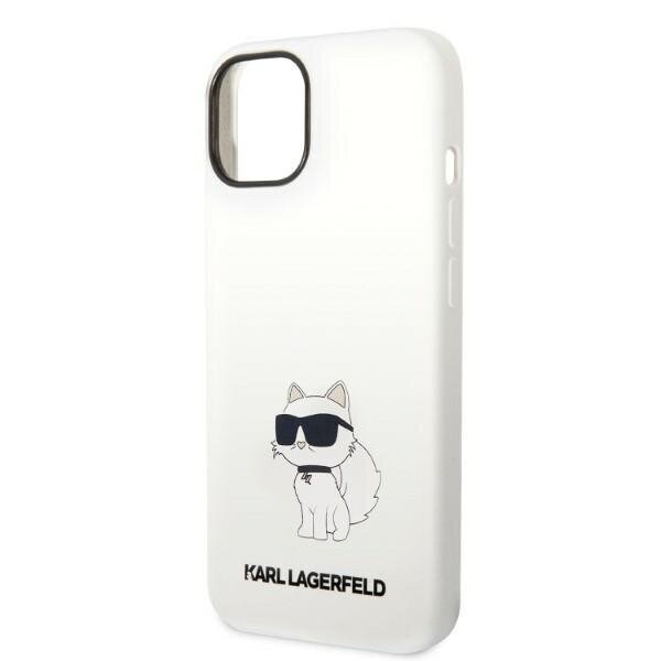 Karl Lagerfeld KLHMP14MSNCHBCH iPhone 14 Plus 6,7" hardcase biały|white Silicone Choupette MagSafe hind ja info | Telefonide kaitsekaaned ja -ümbrised | hansapost.ee