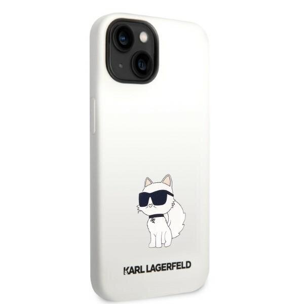 Karl Lagerfeld KLHMP14MSNCHBCH iPhone 14 Plus 6,7" hardcase biały|white Silicone Choupette MagSafe hind ja info | Telefonide kaitsekaaned ja -ümbrised | hansapost.ee