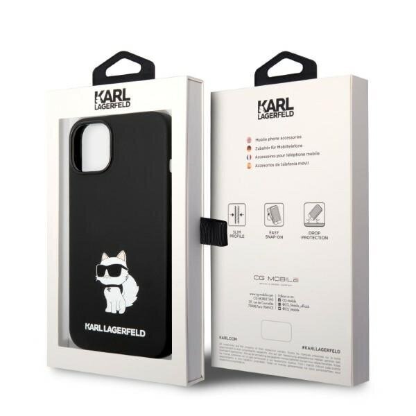 Karl Lagerfeld KLHMP14MSNCHBCK iPhone 14 Plus 6,7" hardcase czarny|black Silicone Choupette MagSafe цена и информация | Telefonide kaitsekaaned ja -ümbrised | hansapost.ee