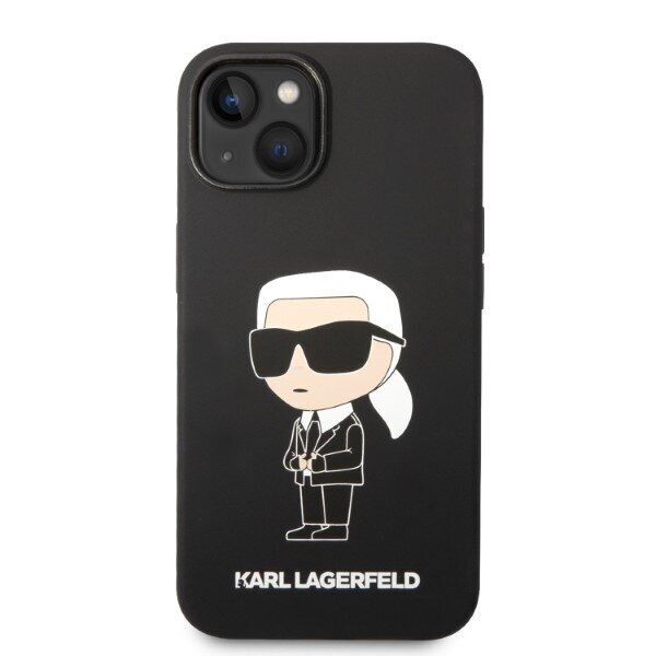 Karl Lagerfeld KLHMP14MSNIKBCK iPhone 14 Plus 6,7" hardcase czarny|black Silicone Ikonik Magsafe hind ja info | Telefonide kaitsekaaned ja -ümbrised | hansapost.ee