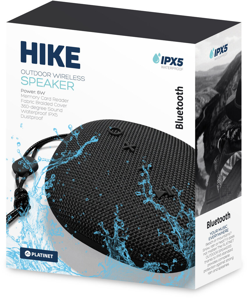 Platinet Hike PMG11 BT, must цена и информация | Kõlarid | hansapost.ee