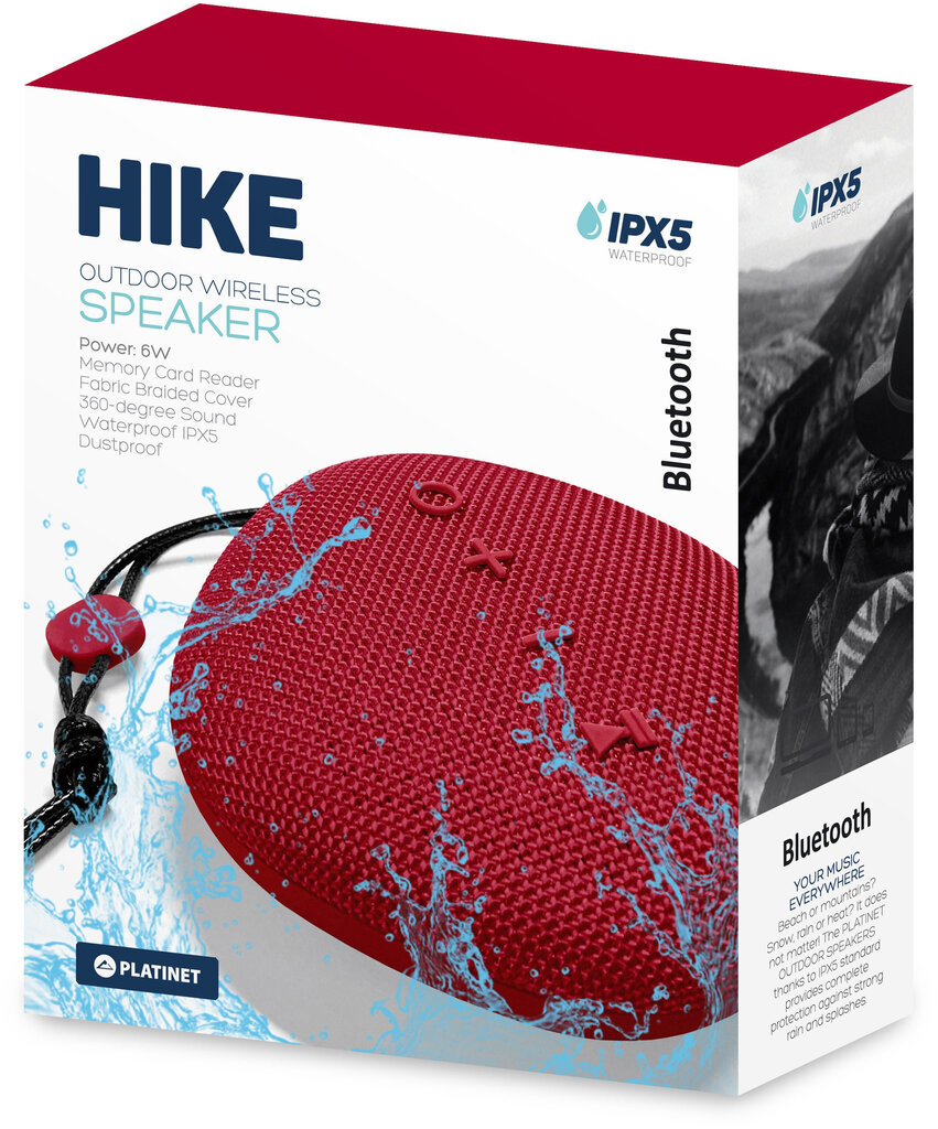 Platinet Hike Bluetooth 4.2 6W IPX5 цена и информация | Kõlarid | hansapost.ee