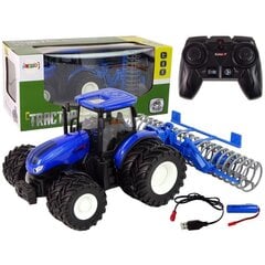 Lean Toys kaugjuhtimispuldiga traktor, sinine hind ja info | Mänguasjad poistele | hansapost.ee