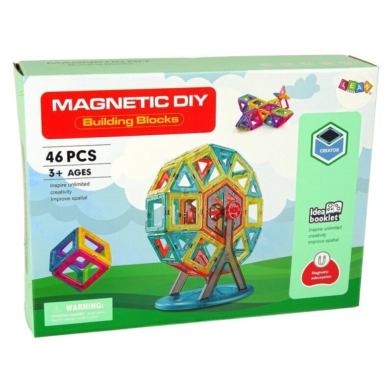 Magnetkonstruktor Lean Toys Magnetic DIY, 46 osa hind ja info | Klotsid ja konstruktorid | hansapost.ee