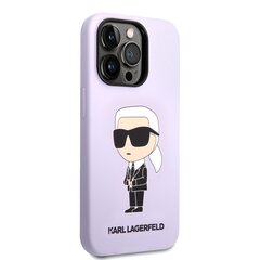 Karl Lagerfeld Liquid Silicone Ikonik NFT Case for iPhone 14 Pro Purple цена и информация | Чехлы для телефонов | hansapost.ee