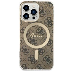 Чехол Guess GUHMP13LH4STW для iPhone 13 Pro | 13 6.1" hardcase 4G MagSafe, коричневый цена и информация | Чехлы для телефонов | hansapost.ee