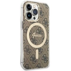 Чехол Guess GUHMP13LH4STW для iPhone 13 Pro | 13 6.1" hardcase 4G MagSafe, коричневый цена и информация | Чехлы для телефонов | hansapost.ee