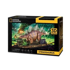 3D пазл Cubic Fun National Geographic Stegozauras, 62 дет. цена и информация | Конструкторы и кубики | hansapost.ee