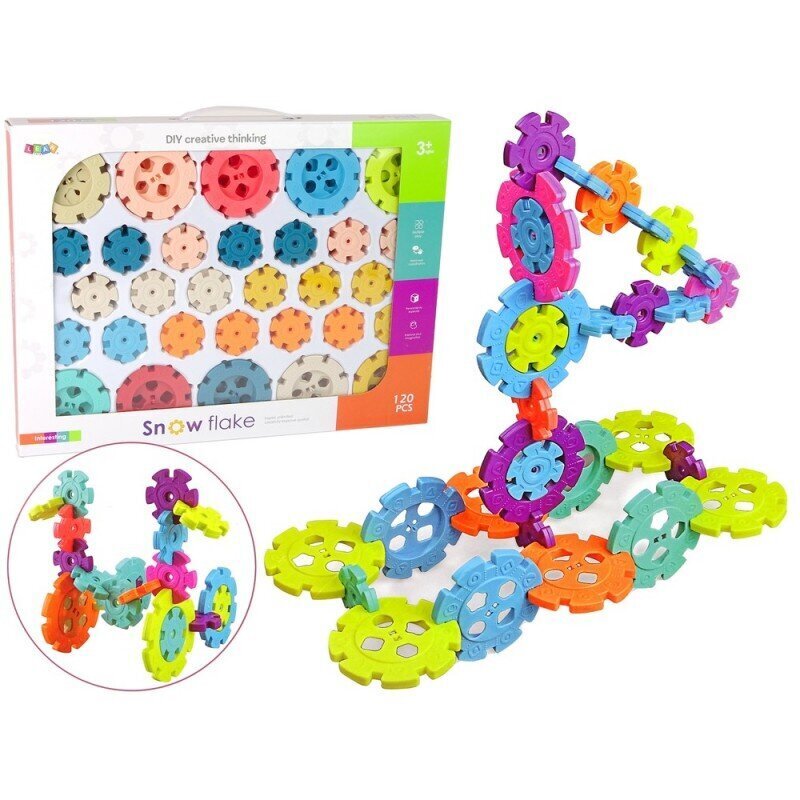 Konstruktor Lean Toys Snow Flake, 120 osa hind ja info | Klotsid ja konstruktorid | hansapost.ee