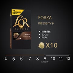 Kohvikapslid L'or Forza, 10 tk Nespresso® kohvimasinale hind ja info | Kohv ja kakao | hansapost.ee