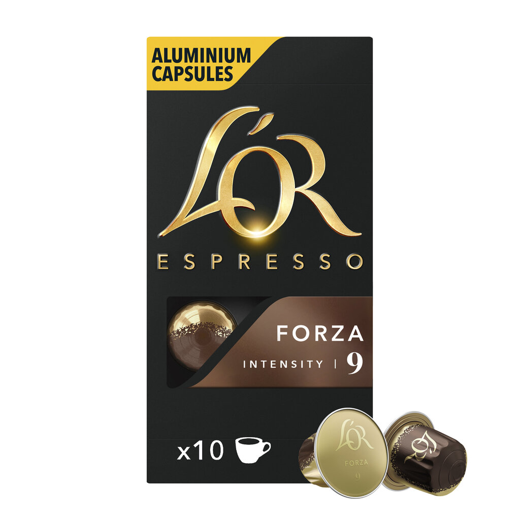Kohvikapslid L'or Forza, 10 tk Nespresso® kohvimasinale цена и информация | Kohv ja kakao | hansapost.ee