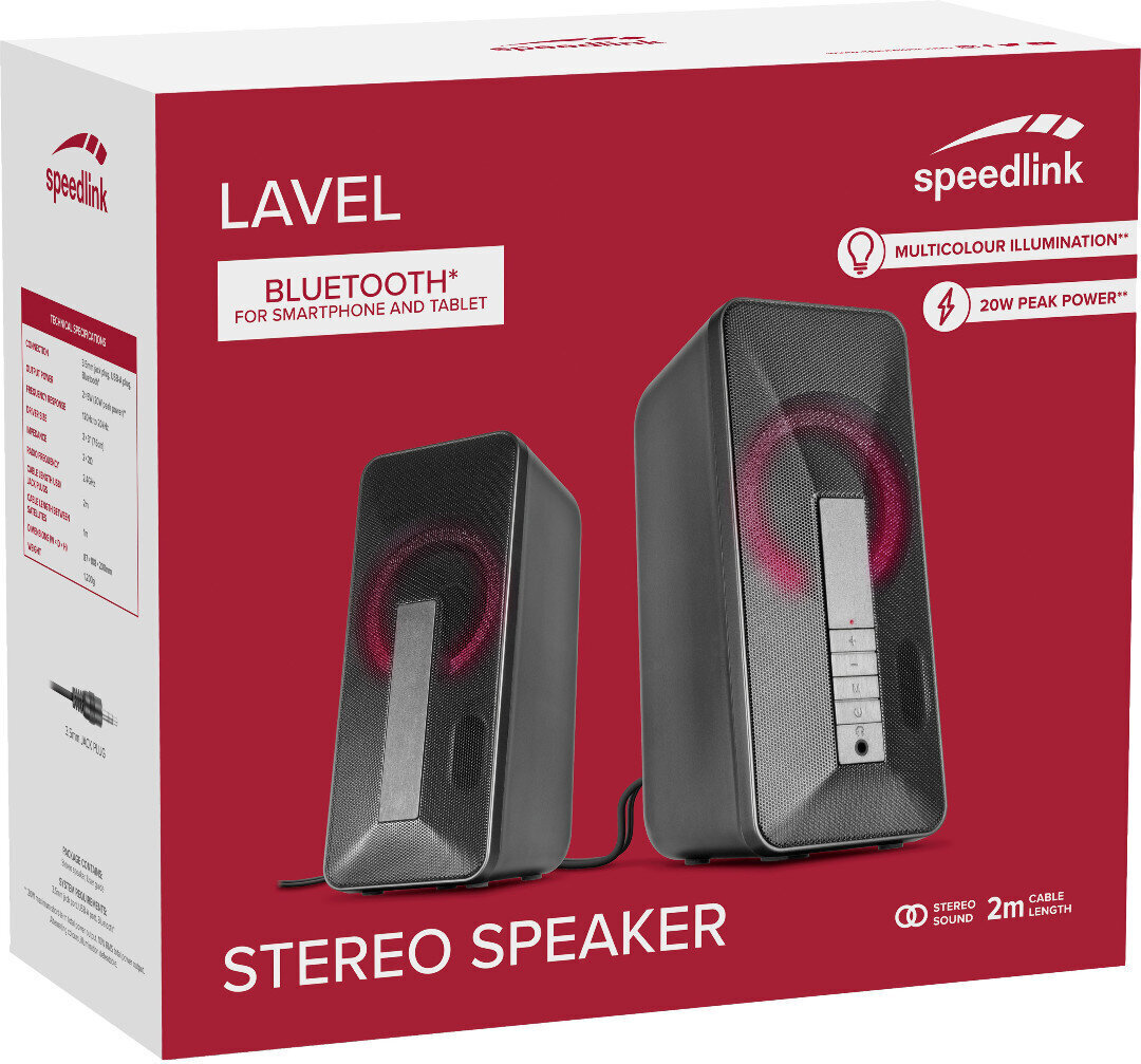 SpeedLink Lavel SL-810007-BK цена и информация | Kõlarid | hansapost.ee