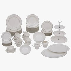 Обеденный сервиз Ambition Aura Silver, 67 частей цена и информация | Посуда, тарелки, обеденные сервизы | hansapost.ee