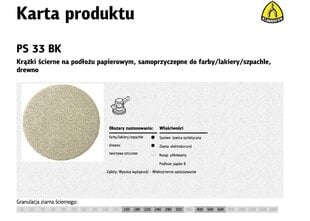 Набор шлифовальных дисков Klingspor PS33BK, 225мм, 50шт. цена и информация | Шлифовальные машины | hansapost.ee