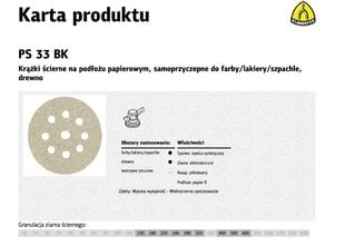 Набор шлифовальных дисков Klingspor PS33СK цена и информация | Шлифовальные машины | hansapost.ee